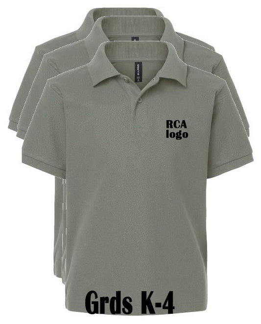 3pck Co-ed Top Polo Short Sleeve (Grey) Logo