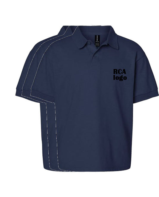 3pck  Co-ed  Blue Short Sleeve Polo Blue {logo}